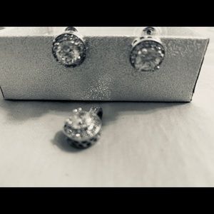 Beautiful round CZ earrings & pendant by Premiere